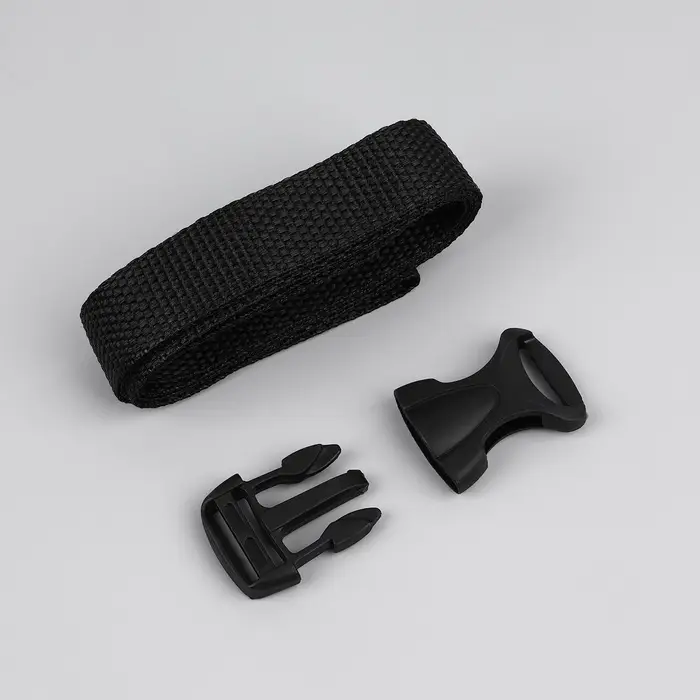 Держатель для лямок рюкзака: фастекс 20 мм, стропа 1 м, чёрный Держатель для лямок рюкзака: фастекс 20 мм, стропа 1 м, чёрный