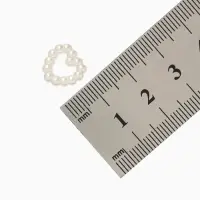 Бусина из пластика &laquo;Сердце&raquo;, 12&times;12 мм, набор 50 шт., белая