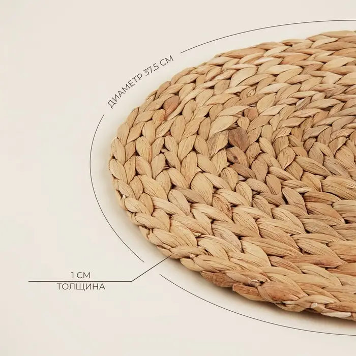 Салфетки сервировочные SL Home, 2 шт., водный гиацинт, d=37.5 см