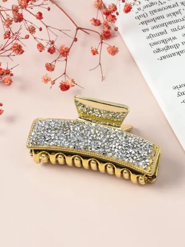 Крабик для волос &laquo;Айсберг&raquo;, 8 см, золото