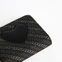 Кошелёк на молнии &laquo;Сердце&raquo;, чёрный