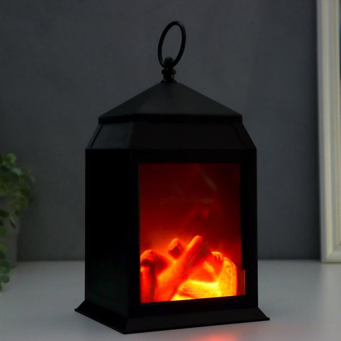 Ночник Ночник "Камин" LED черный 16х14х26 см