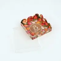 Коробка для кондитерских изделий с пластиковой крышкой &laquo;8 Марта&raquo;, 10.5&times;10.5&times;3 см