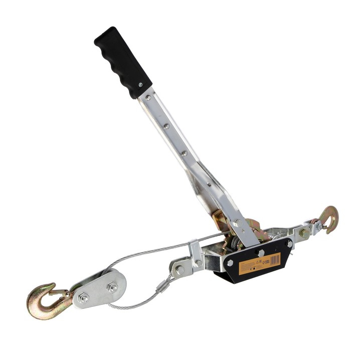 Лебедка рычажная ТУНДРА, двойное храповое колесо, тяга 4 т (подъем 1.6 т), трос 2 метра Лебедка рычажная ТУНДРА, двойное храповое колесо, тяга 4 т (подъем 1.6 т), трос 2 метра