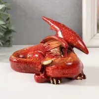 Фигурка полистоун &laquo;Красный дракон свернулся калачиком&raquo;, лак, 15&times;10.5&times;10 см