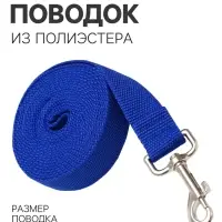 Поводок 3 м &times; 2.5 см, синий