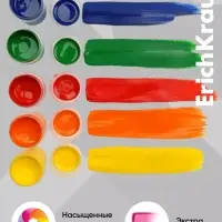 Гуашь 9 цветов &times; 20 мл, ErichKrause Jolly Friends, в картонной упаковке