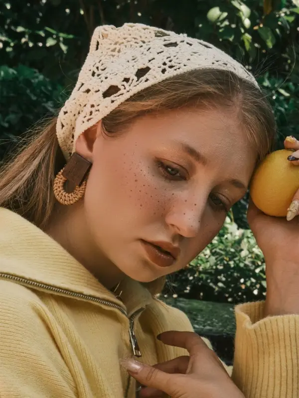 Серьги из дерева &laquo;Ваканда&raquo;, кольцо в квадрате, бежево-коричневые