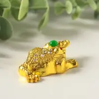 Набор нэцкэ фигурок 6 шт. &laquo;Денежная жаба с монетой&raquo;, металл под золото, подарочные, 4&times;5.4&times;2 см