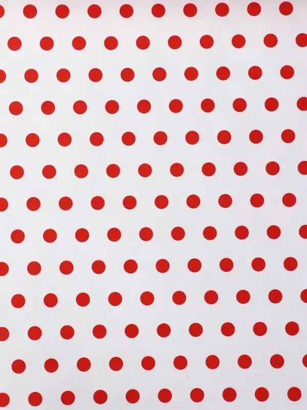 Бумага упаковочная крафт белый "Бисер красный", 0,68 х 10 &plusmn;5% м, 50 г