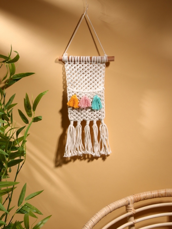 Кармашек текстильный, подвесной 22х50 см, белый