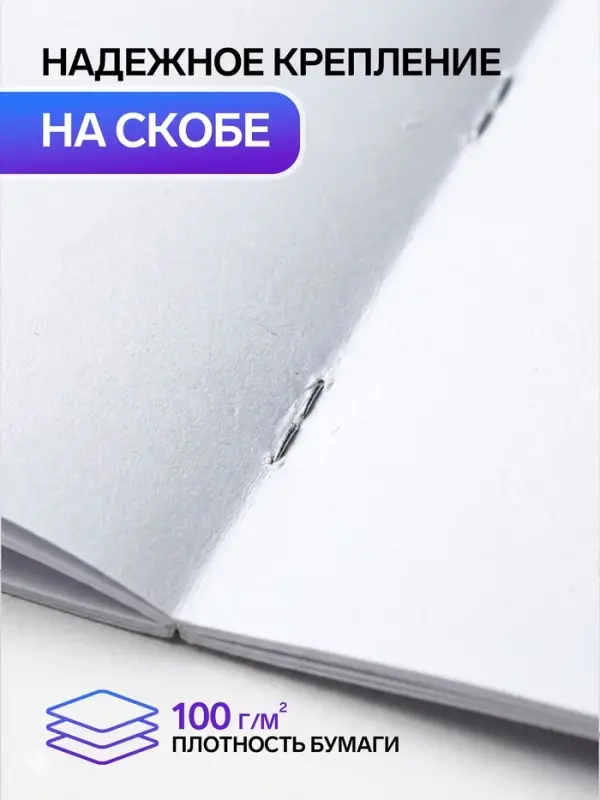 Альбом для рисования Calligrata А4, 20 листов, на скрепке, МИКС