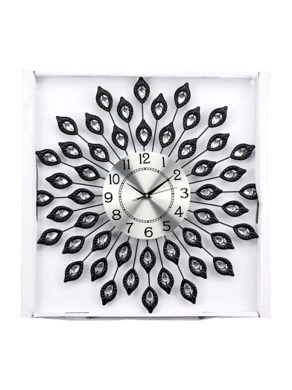 Часы настенные интерьерные &laquo;Завитки с листочками&raquo;, серия: Ажур, бесшумные, плавный ход, d=58 см, циферблат 22 см