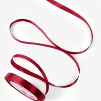 Лента атласная, 10 мм, 23&plusmn;1 м, бордовая №37