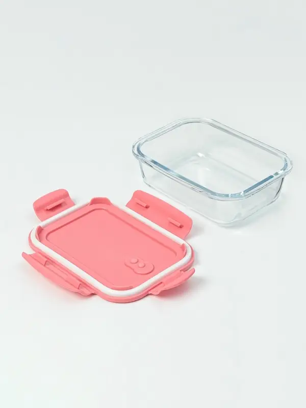 Контейнер Доляна Cook and Freeze, 650 мл, 17.5&times;13&times;6 см, с крышкой, жаропрочное стекло, МИКС