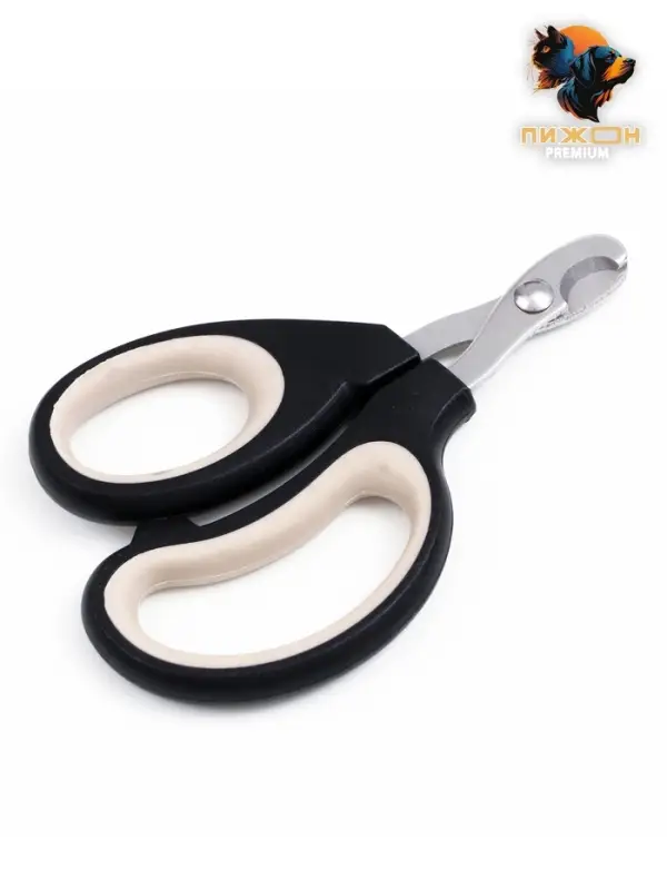 Ножницы-когтерезы &laquo;Пижон&raquo; Premium, с эргономичной ручкой, чёрные, бежевые