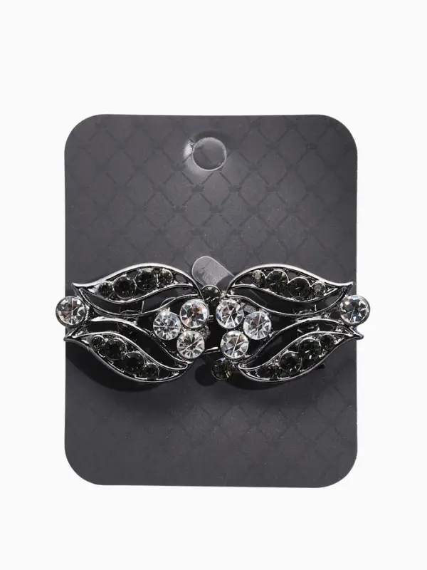 Зажим для кардигана Зажим для кардигана "Ажур", бутон, цвет серо-белый в сером