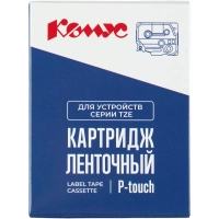 Картридж Комус TZE-251(Brother TZE-251 черный на белом ,24мм/8м)