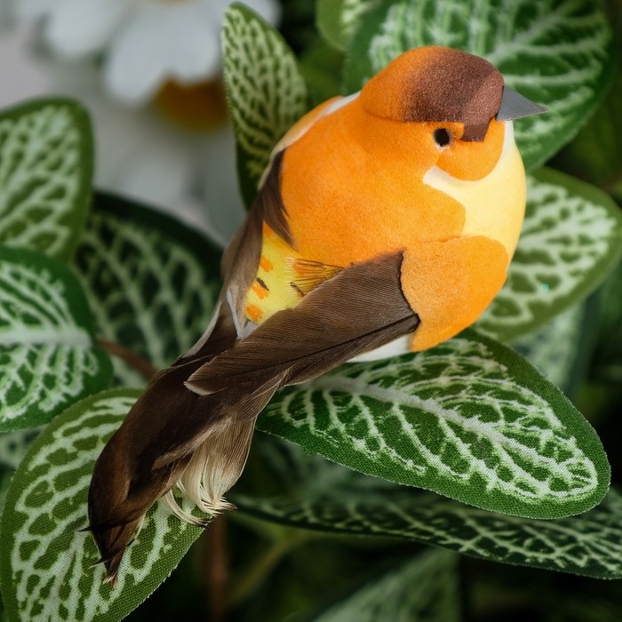 Декор на прищепке "Птица", микс, 8 х 3,5 х 3 см