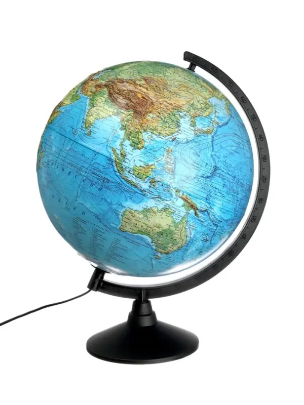 Глобус физико-политический рельефный, Глобен &laquo;Классик&raquo;, диаметр 320 мм, с подсветкой