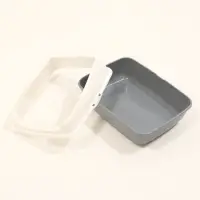 Лоток для кошек, 50.5&times;39&times;23 с, без сетки, пластик, серый