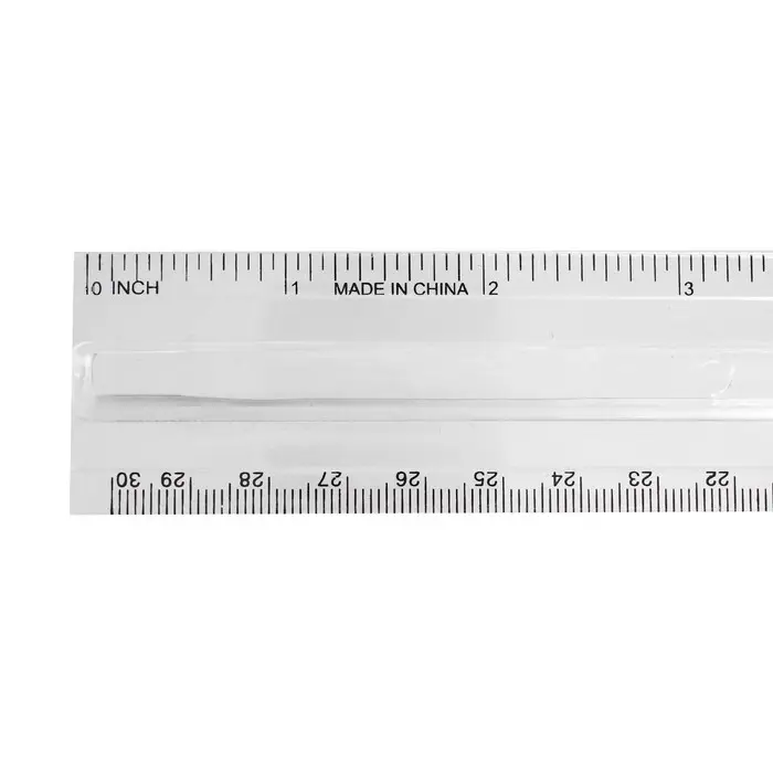Линейка с держателем 30 см, прозрачная Линейка с держателем 30 см, прозрачная