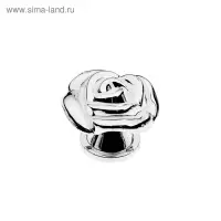 Ручка-кнопка CAPPIO Rose 01, белая с серебряным