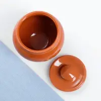 Горшочки для запекания Вятская керамика &laquo;Трио&raquo;, набор 3 шт., ухват, 500 мл, терракота