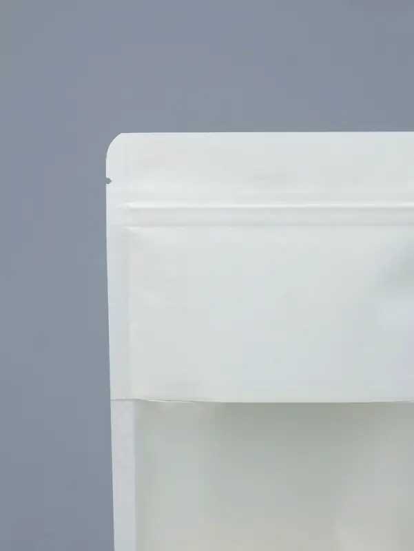 Пакет Zip-lock Крафт, белый, с прямоугольным окном, 12&times;20 см