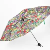 Зонт механический &laquo;Цветы&raquo;, 3 сложения, 8 спиц, R=48/55 см, d=96 см, МИКС