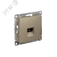 Розетка ATLASDESIGN компьютерная RJ45 механизм шампань