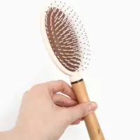 Расчёска массажная, 25.5&times;7 см, с деревянной ручкой