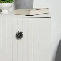 Ручка-кнопка мебельная CAPPIO PRO &laquo;Ромашка&raquo; 52&times;52 мм, старинное серебро