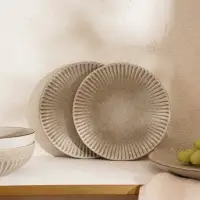 Тарелки SL Home &laquo;Монти&raquo;, d=27 см, набор 2 шт., фарфор, серые