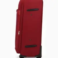 Чемодан на колёсах TEXTURA, кодовый замок, текстильный, с увеличением, 47&times;30&times;78 см, 28", красный
