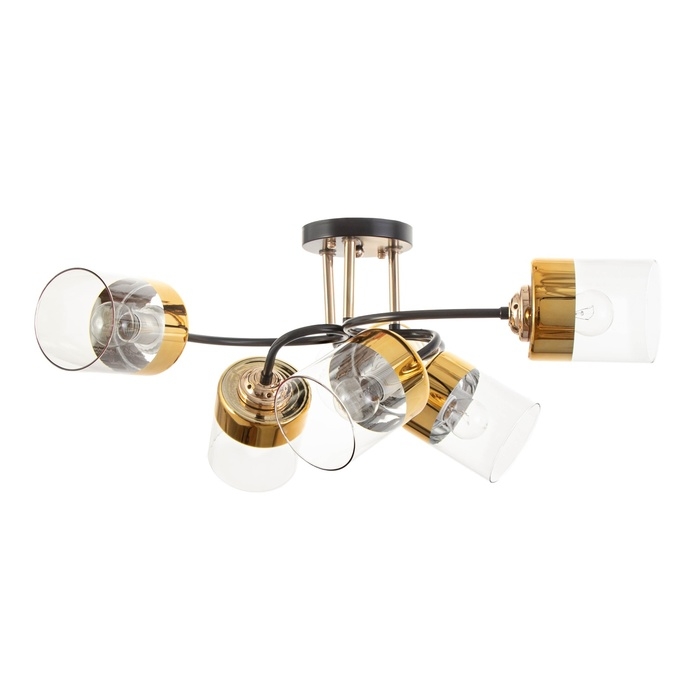 Люстра Люстра "Гардера" 6х60Вт Е27 Коричневый, золото 70,5х32,5х21см