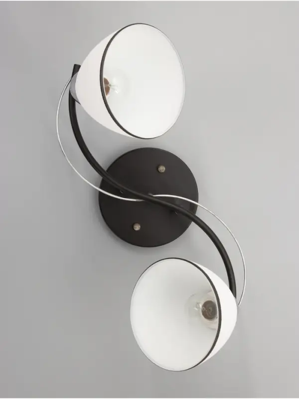 Люстра потолочная BayerLux &laquo;Ирида&raquo;, 2хЕ27, 40 Вт, черно-хромовый, 42&times;19&times;24 см