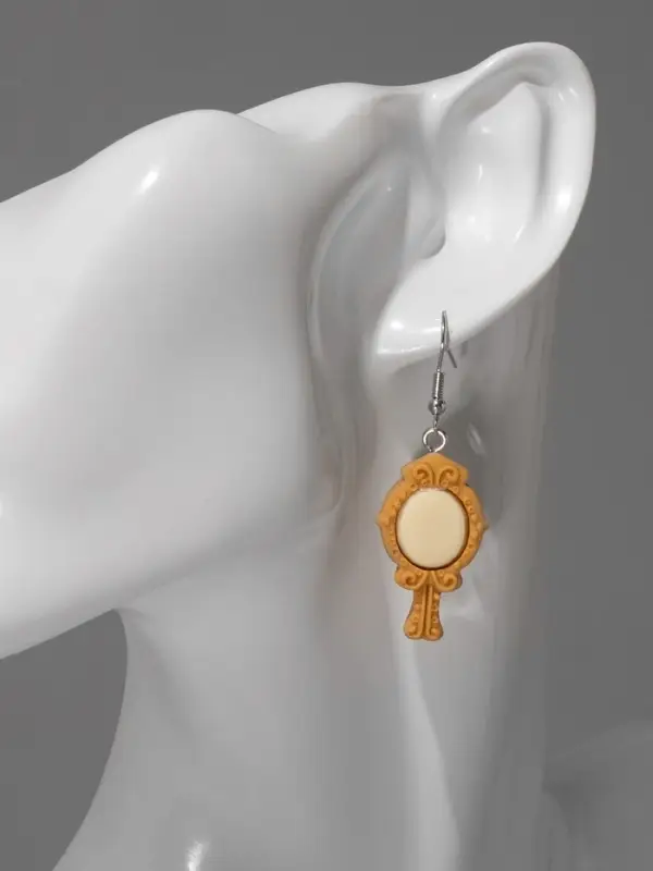 Серьги ассорти &laquo;Радость&raquo;, зеркала, бежевые в серебре