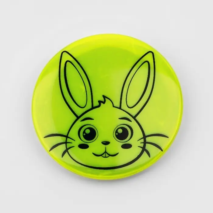 Светоотражающий значок «Зайка», d=5.8 см, МИКС Светоотражающий значок «Зайка», d=5.8 см, МИКС