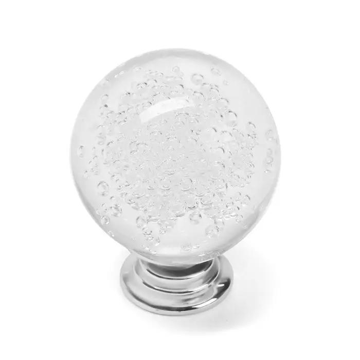 Ручка-кнопка CAPPIO PK115, d=35 мм, пластик, цвет хром