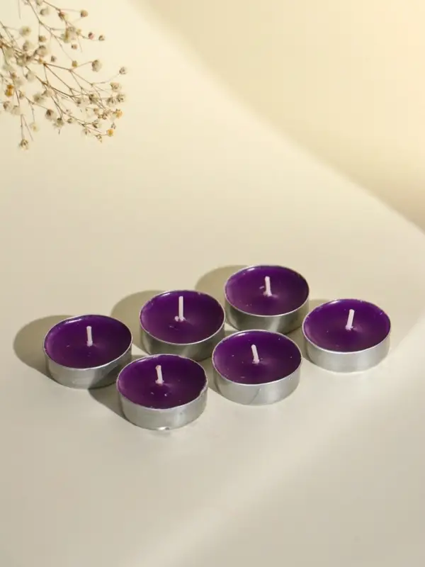 Набор свечей ароматических чайных &laquo;Горная лаванда&raquo;, в подарочной коробке, 6 шт.