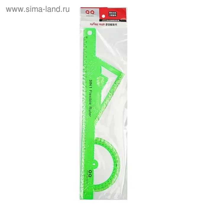 Линейка гибкая, силиконовая, 30 см, многофункциональная, МИКС Линейка гибкая, силиконовая, 30 см, многофункциональная, МИКС