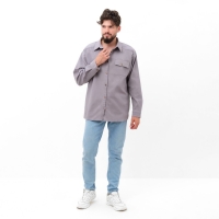 Рубашка мужская MIST oversize размер 48, светло-серый