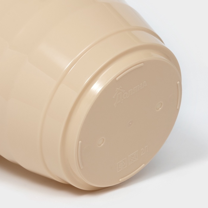 Горшок для цветов с поддоном Доляна «Арена», 2 л, пластиковый, цвет пудровый Горшок для цветов с поддоном Доляна «Арена», 2 л, пластиковый, цвет пудровый