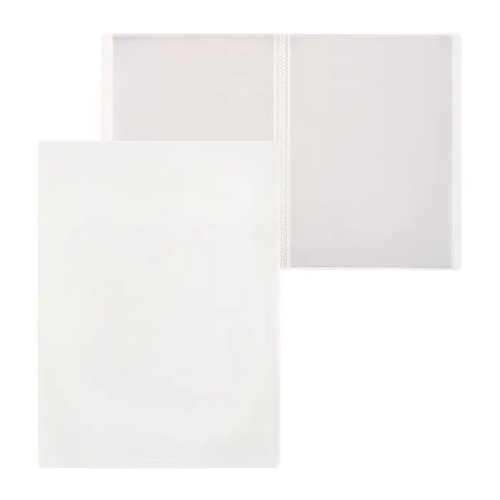 Папка с 20 вкладышами А4, 500 мкм, Calligrata, текстура &laquo;песок&raquo;, белая