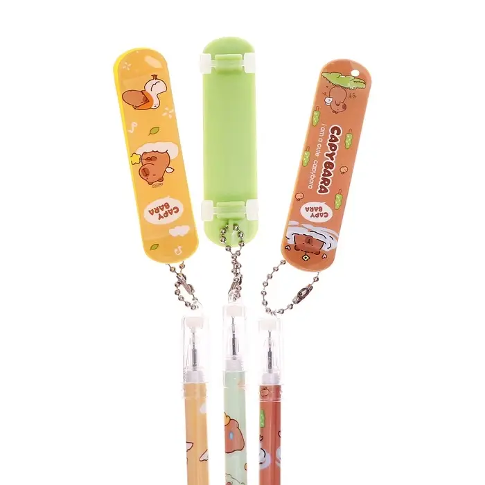 Ручка гелевая-прикол &laquo;Капибара- скейт&raquo;, МИКС