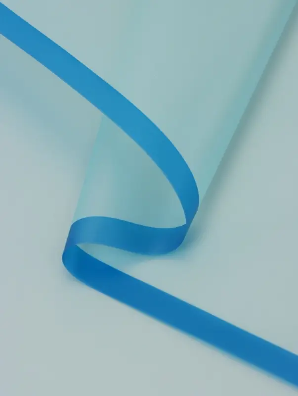 Пленка для цветов, &laquo;Полупрозрачная кайма&raquo;, синяя, 57&times;57 см