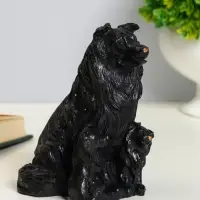Фигурка гипс &laquo;Колли&raquo;, 10&times;7 см, чёрный