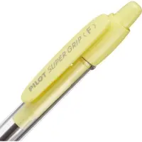 Ручка шариковая Pilot. Super Grip, автоматическая, синий стержень BPGP-10R-F (Y), узел 0.7 мм, на масляной основе, резиновый упор