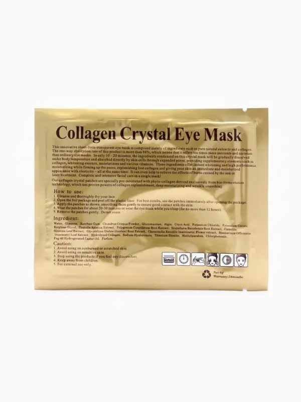 Патчи гидрогелевые для глаз Collagen Crystal, синие